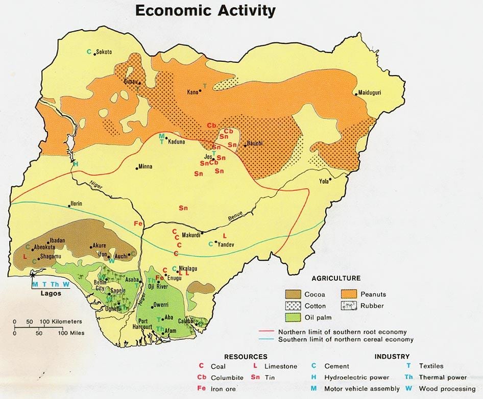 Mappa agricola nigeria