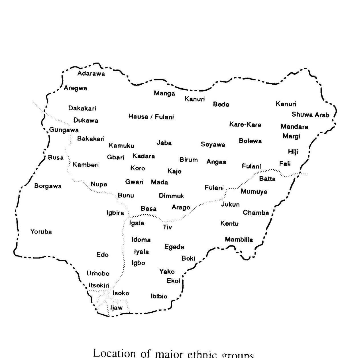 disegnare la mappa della nigeria