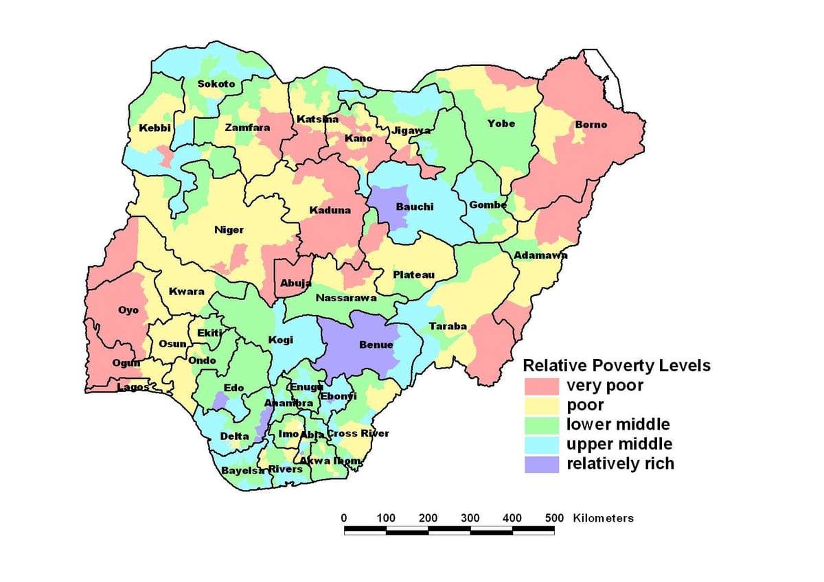 Mappa economica nigeria