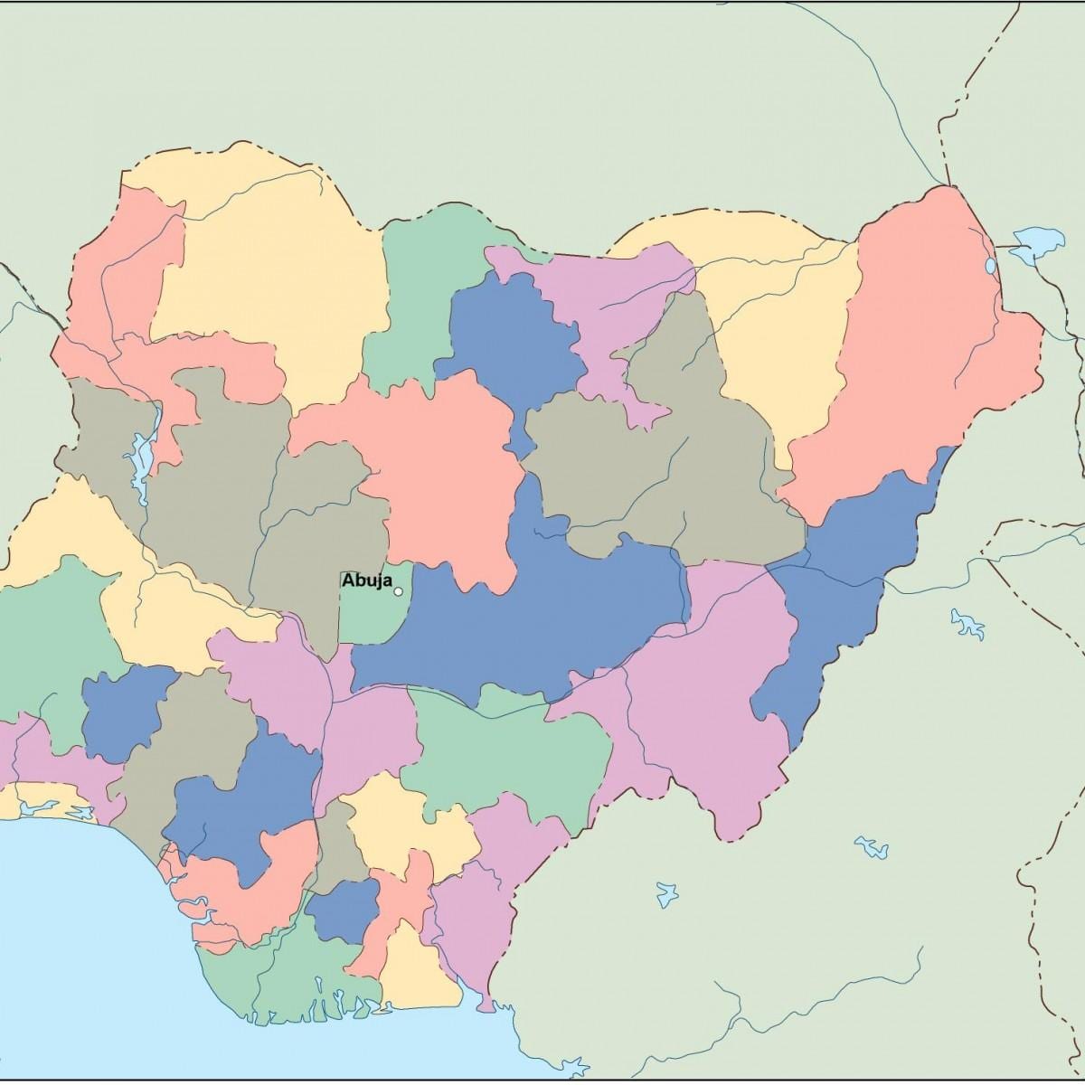 Mappa della nigeria vettoriale