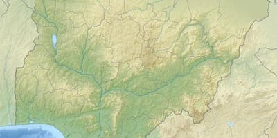 Mappa della nigeria, mostrando di soccorso e di drenaggio