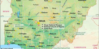 Mappa di foto della nigeria