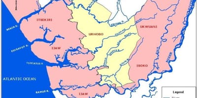 Mappa della nigeria mostrando grandi fiumi