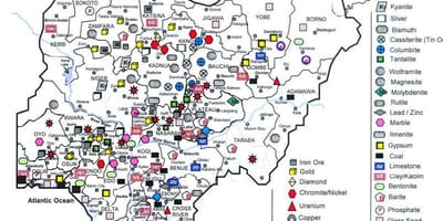 Minerale mappa della nigeria