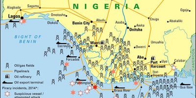 Industriale, mappa della nigeria