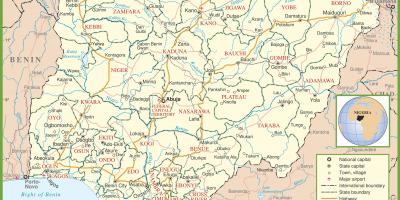 La mappa completa della nigeria