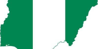 Mappa della nigeria bandiera