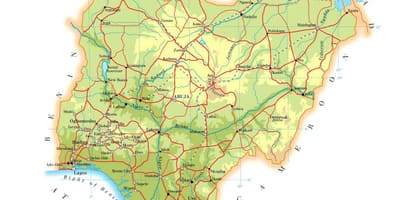 Mappa della nigeria elevazione