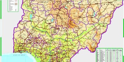 Mappa della nigeria distanza su strada