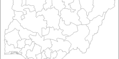 Mappa vuota della nigeria