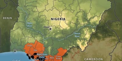Mappa di olio nigeria