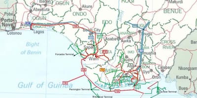Mappa della nigeria pipeline 