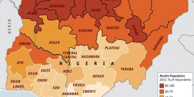 Mappa della nigeria religione