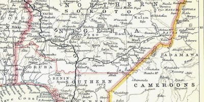 Mappa di vecchia nigeria
